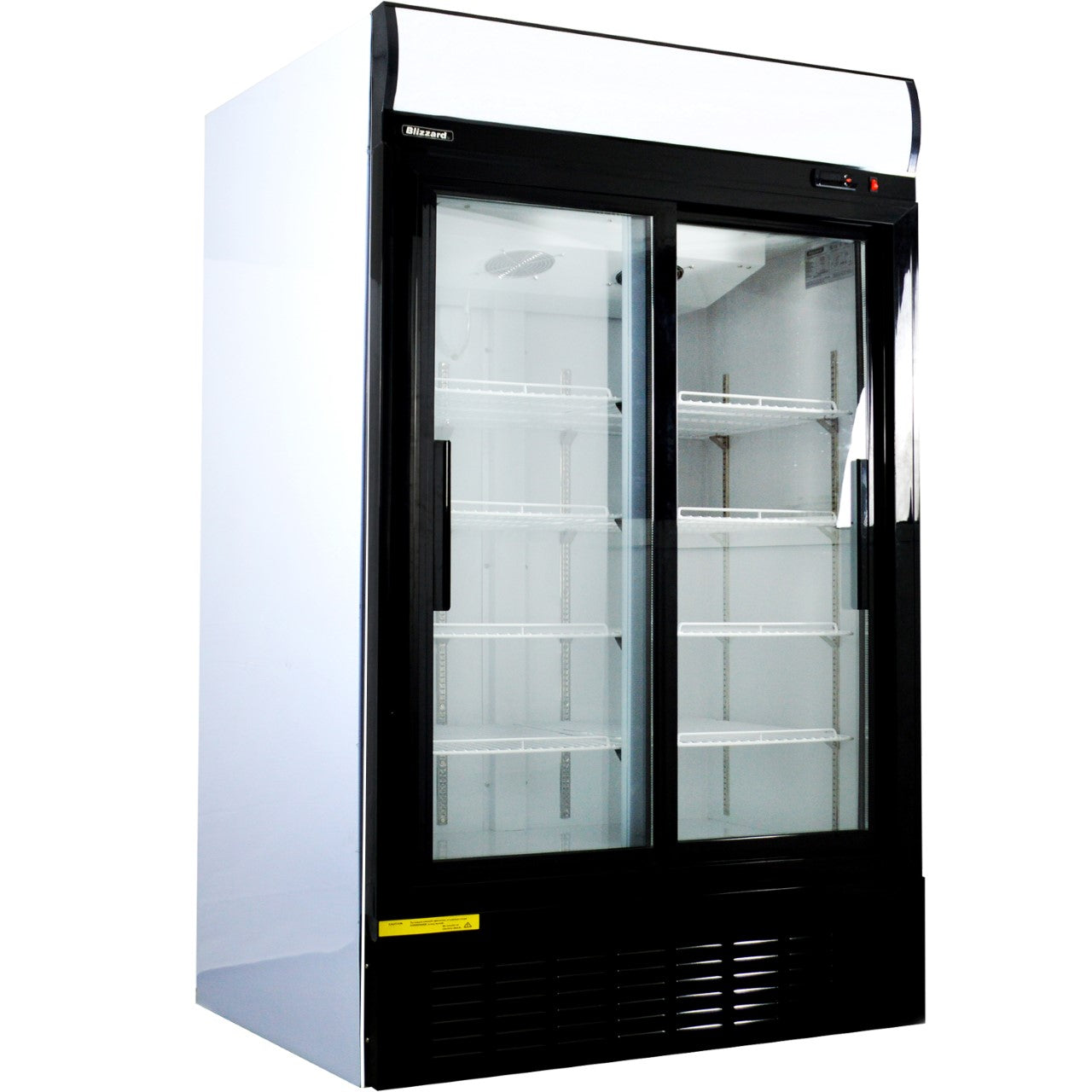 Blizzard GD900 908Lt Hinged Twin Door Merchandiser with 8 Shelves & Canopy 2-3 Days Delivery