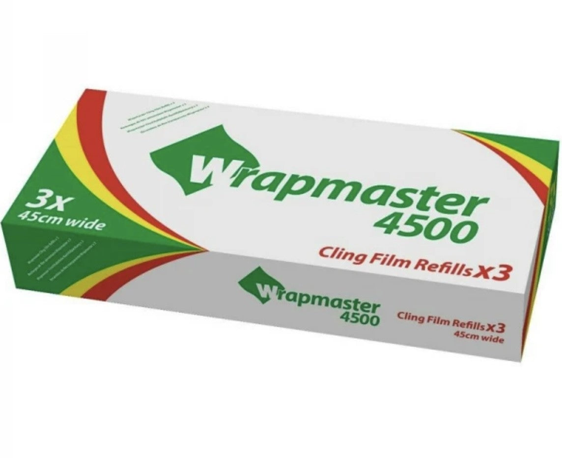 Wrapmaster 4500 450mm x 300m Cling Film Refills (Pack of 3)