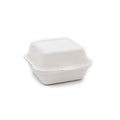 Bagasse Burger Box (152x152x78mm/6") White (HP6)  1x500