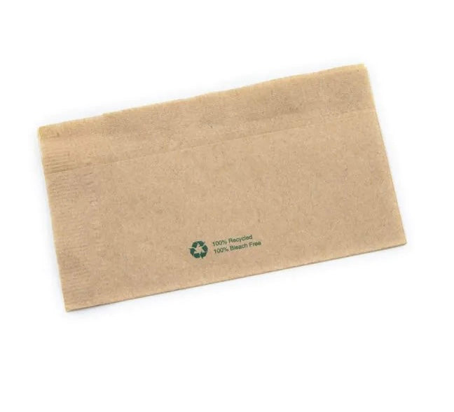 SPD1845 - Dispenser Napkin 1Ply 32cm Unbleached Pt Kraft Recycled Box of 6000