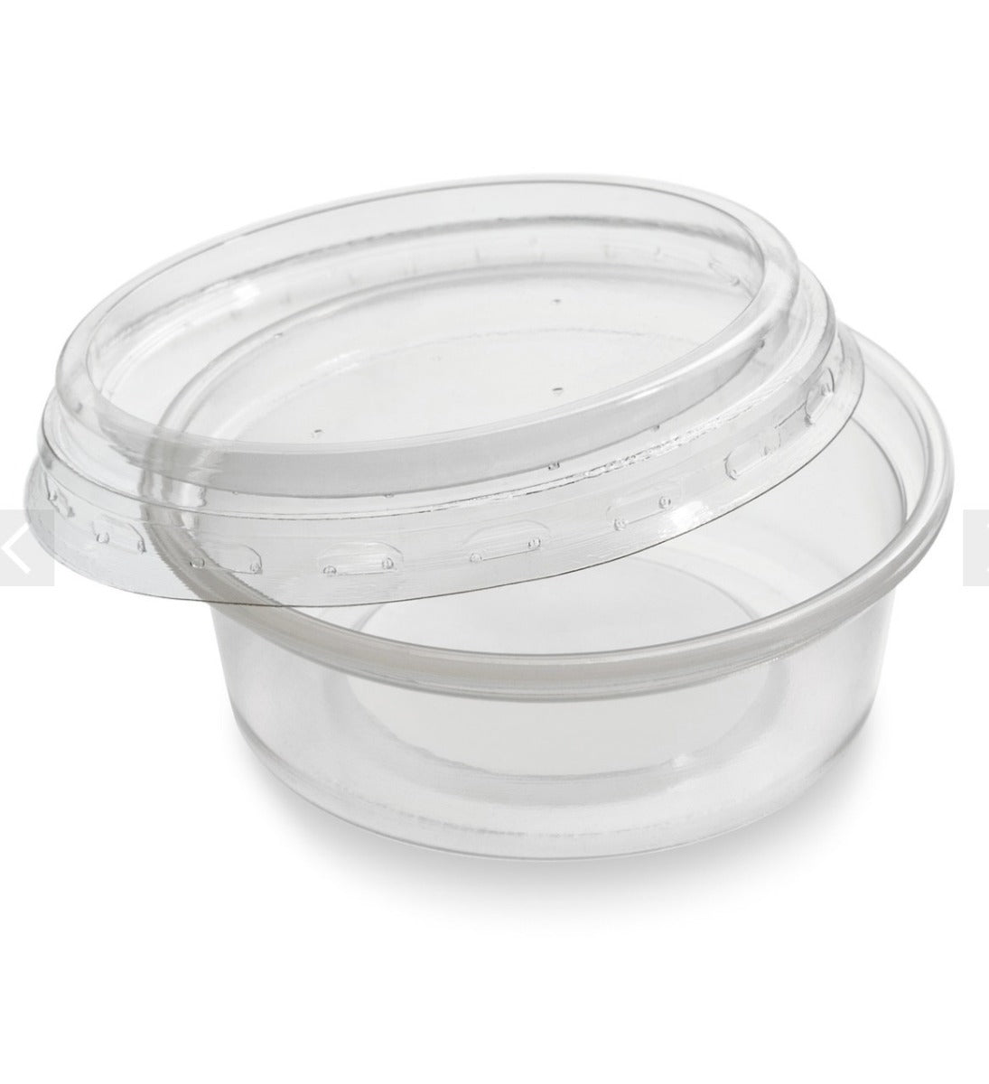 Portion Pot+Lid Round PP+RPET (56ml/2oz) Clear Box of 1000