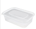 Microwave Container Rectangle Heavy Duty PP (650ml/23oz) Clear Box of 250