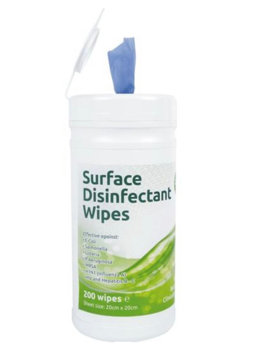 EcoTechSurface Disinfectant Wipes 20x20cm 1x200 (Tub)
