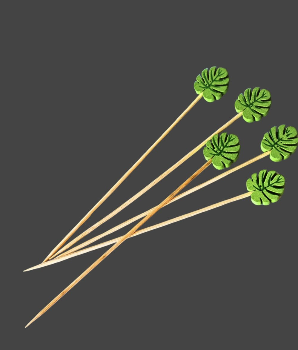 Bamboo Skewers Leaf Tip 12cm 5" Pack of 100