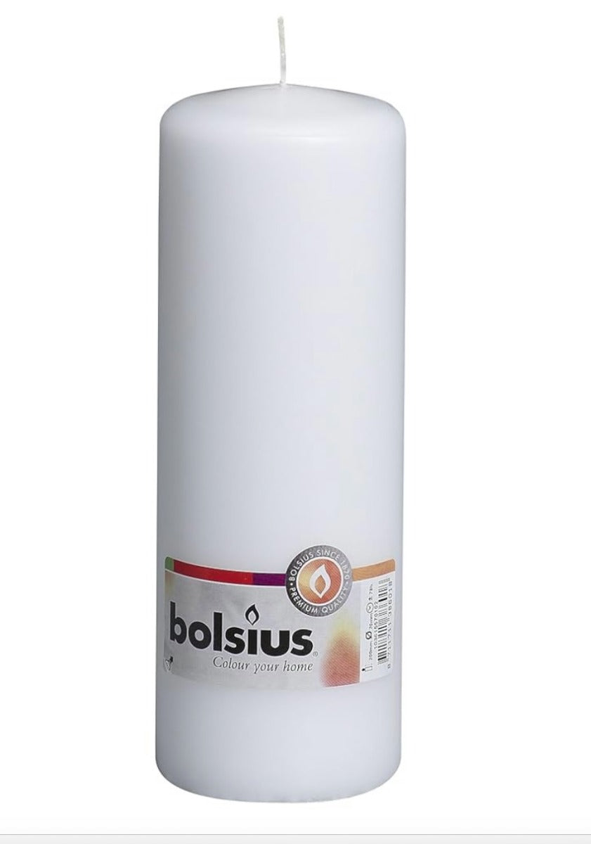 Traditional Pillar Candles 300/100 White Box of 4