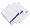 Heavy Duty Professional Catering Tea Towels Cotton With Stripes  (Pack of 10)